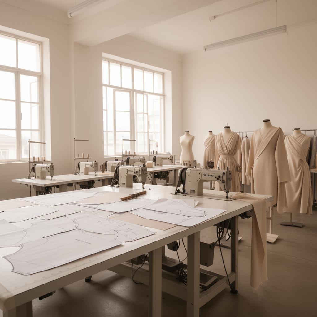 S.A.W. training studio with drafting tables and mannequins